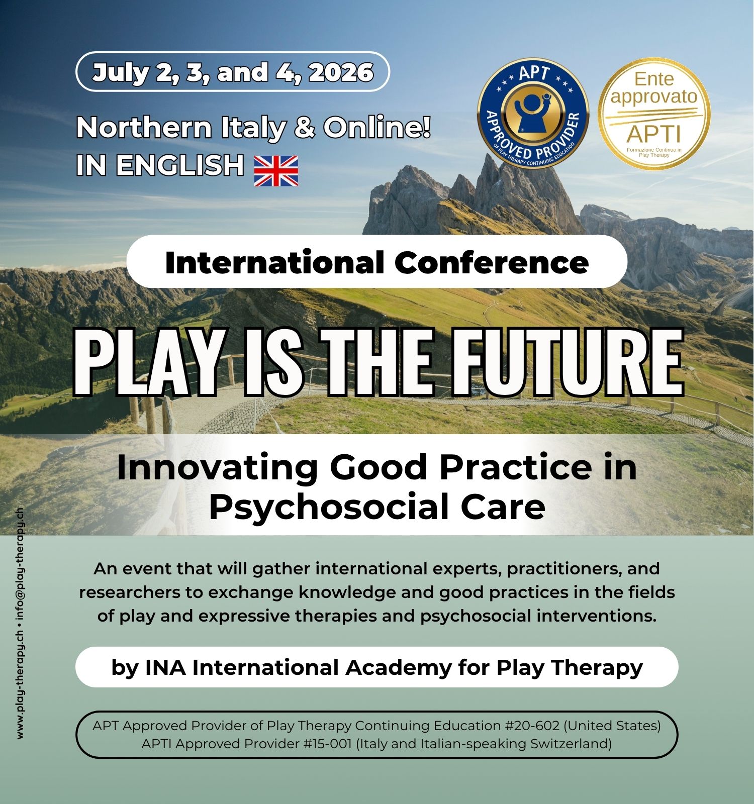 conferenza internazionale play is the future italia 2026